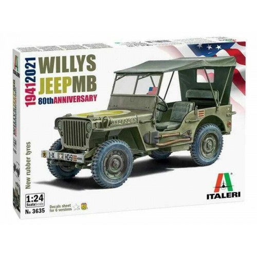 1/24 Italeri Jeep Willys MB  80th Anniversary 3635